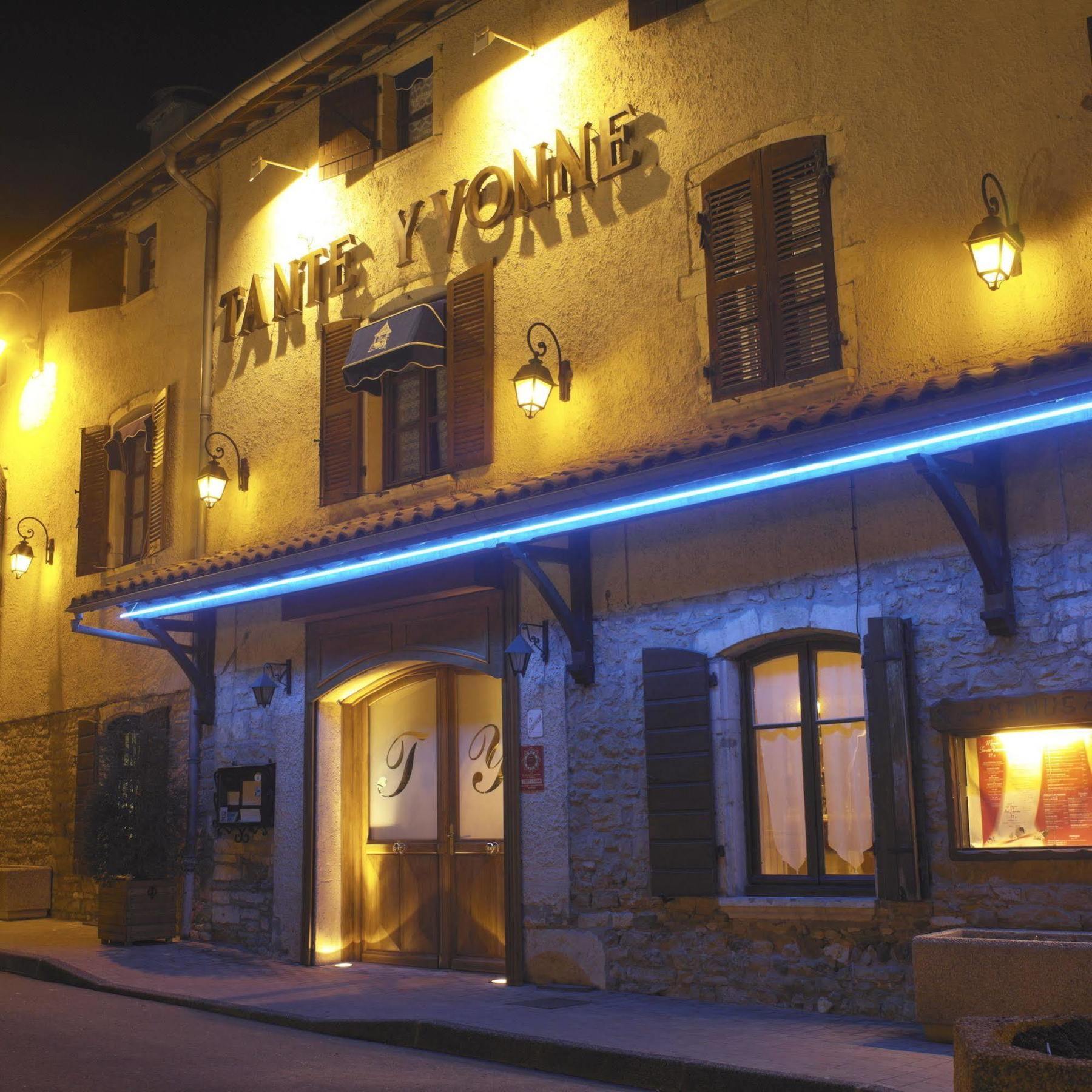 Logis Hotel Tante Yvonne & Son Restaurant Semi-Gastronomique - Lyon Nord Quincieux Exterior foto